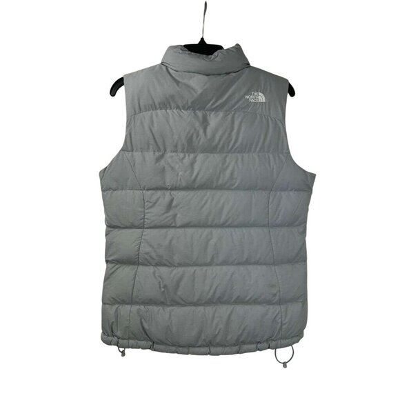 The North Face Nuptse Women's M Gray 700 Fill Goose Down Full Zip Puffer Vest - Picture 2 of 16